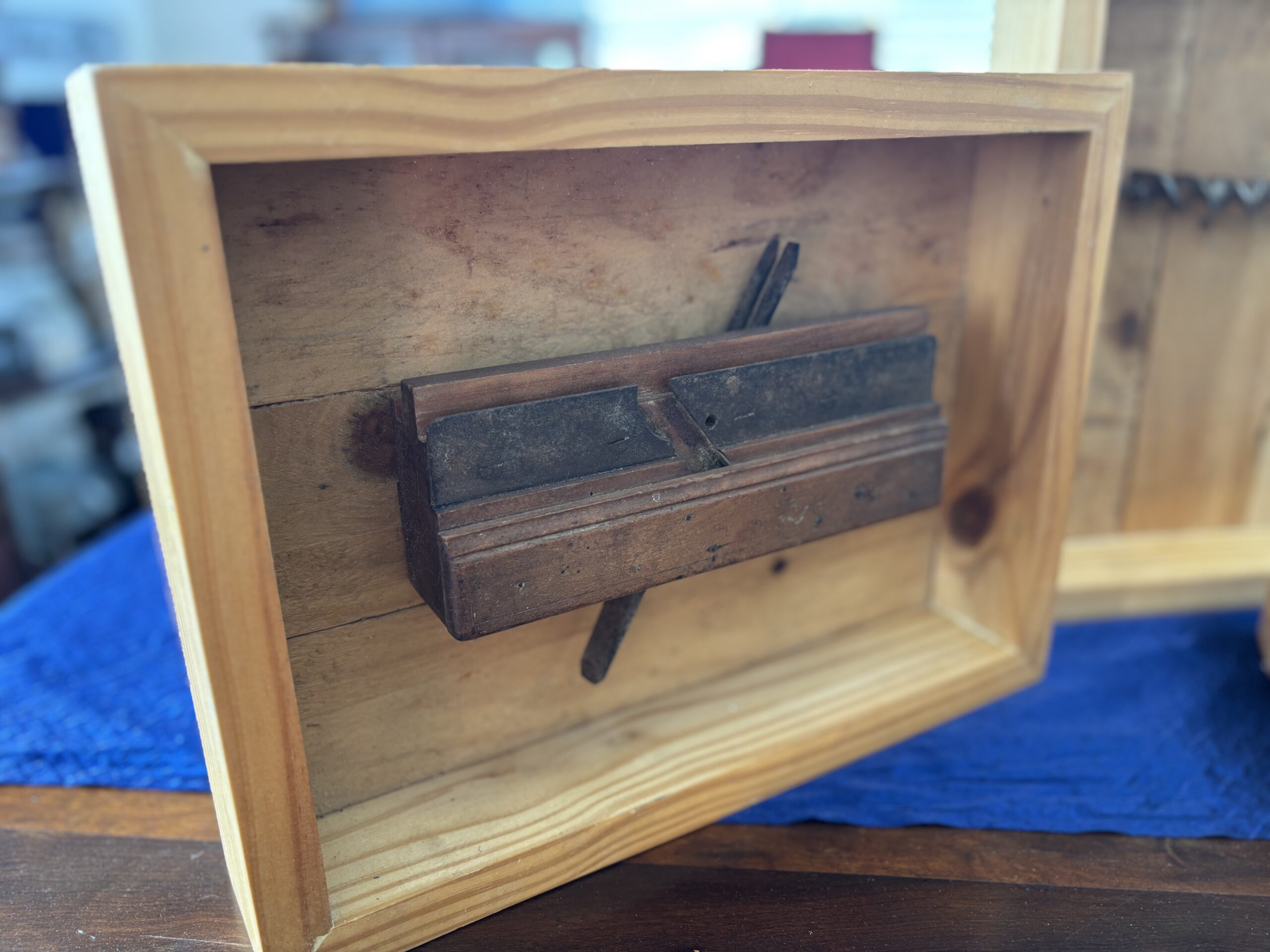 Collection of Five Framed Vintage Trade & Woodworking Tools - Image 2