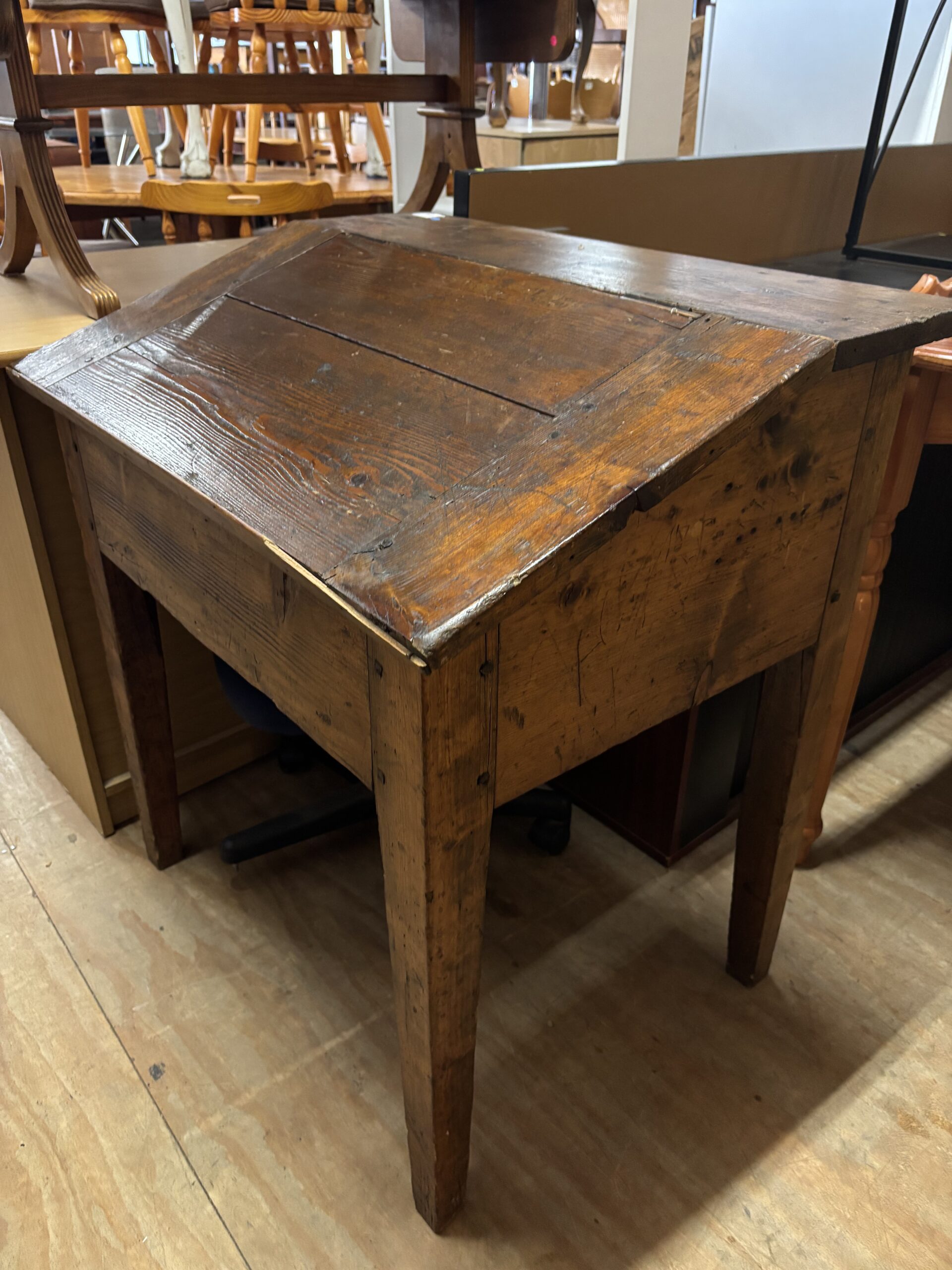 Rustic Pine Lift-Top Storage Bench / Toy Box Table - Image 6