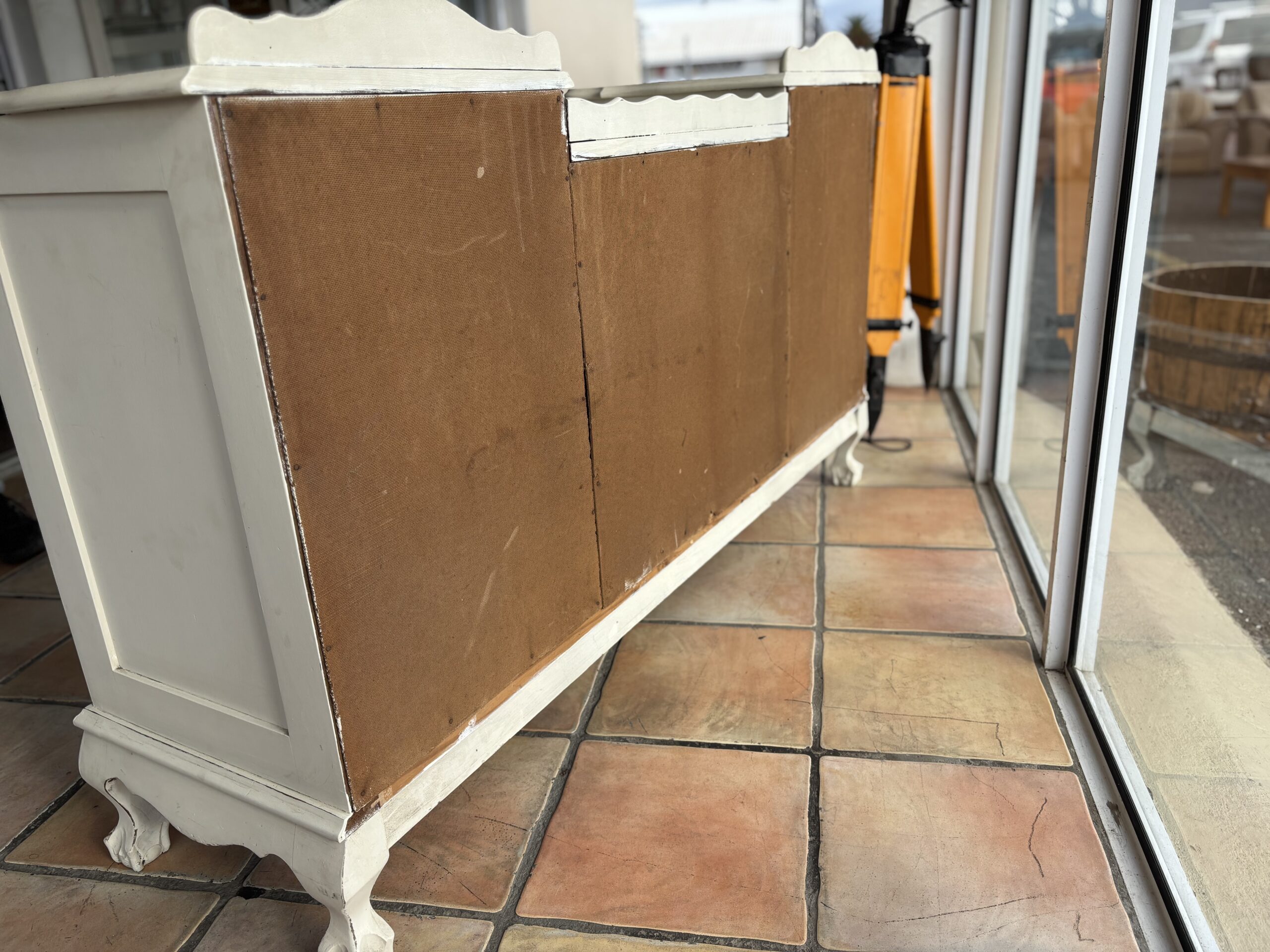 Vintage Painted Imbuia Sideboard with 8 Drawers & Key - Image 7