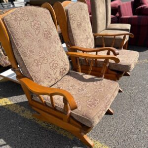 Solid Wood Rocking Armchair