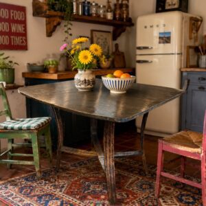 Handcrafted Upcycled Oak Barrel-Stave Occasional Table