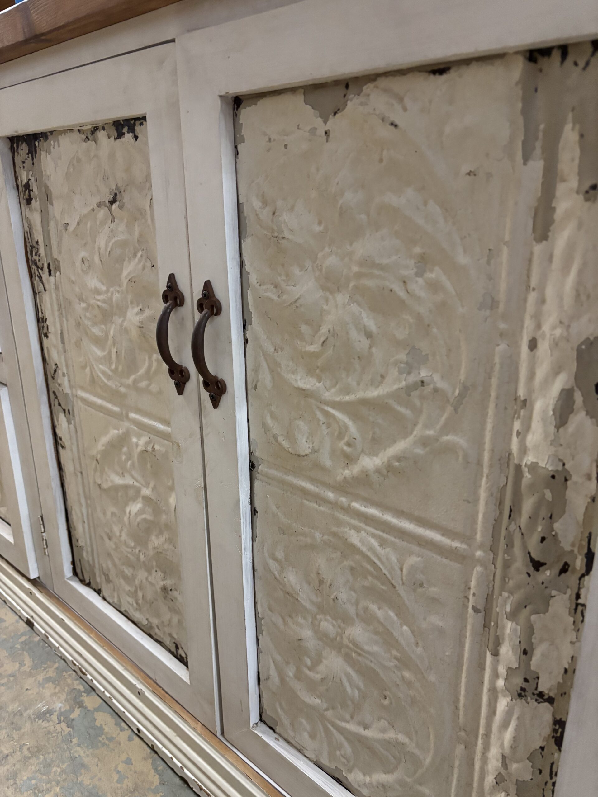 Rustic Farmhouse Sideboard - Pressed-Tin Panels - Image 7
