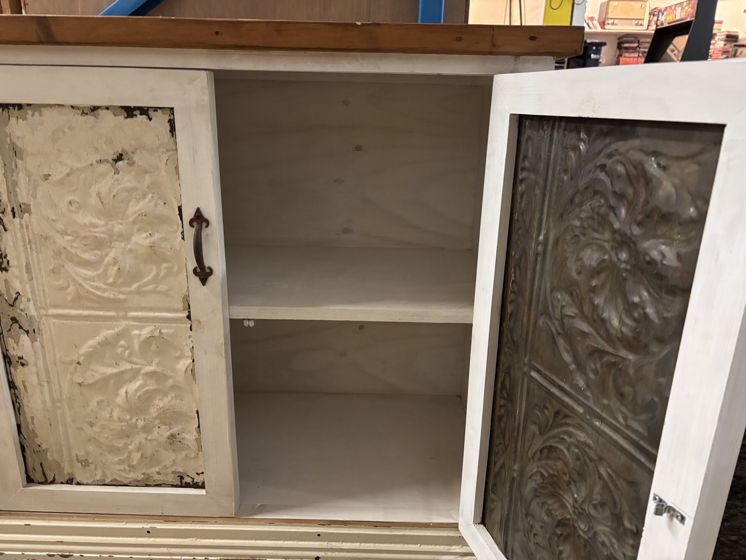 Rustic Farmhouse Sideboard - Pressed-Tin Panels - Image 5