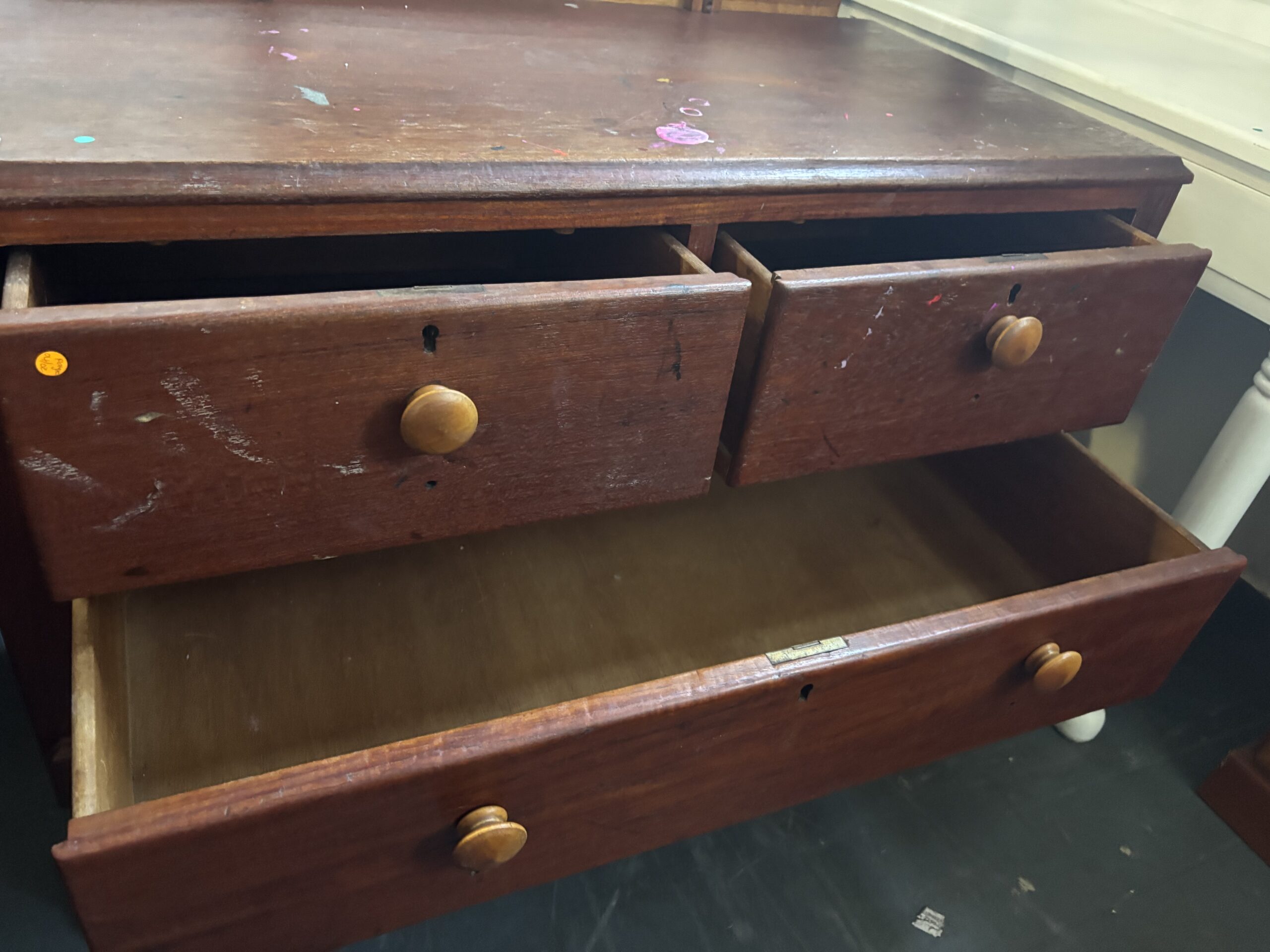 Vintage Solid Teak Dressing Table with Adjustable Mirror - Image 6