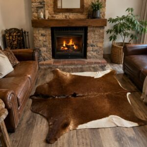 Genuine Sable Antelope Hide Rug with Natural Mane & Tail