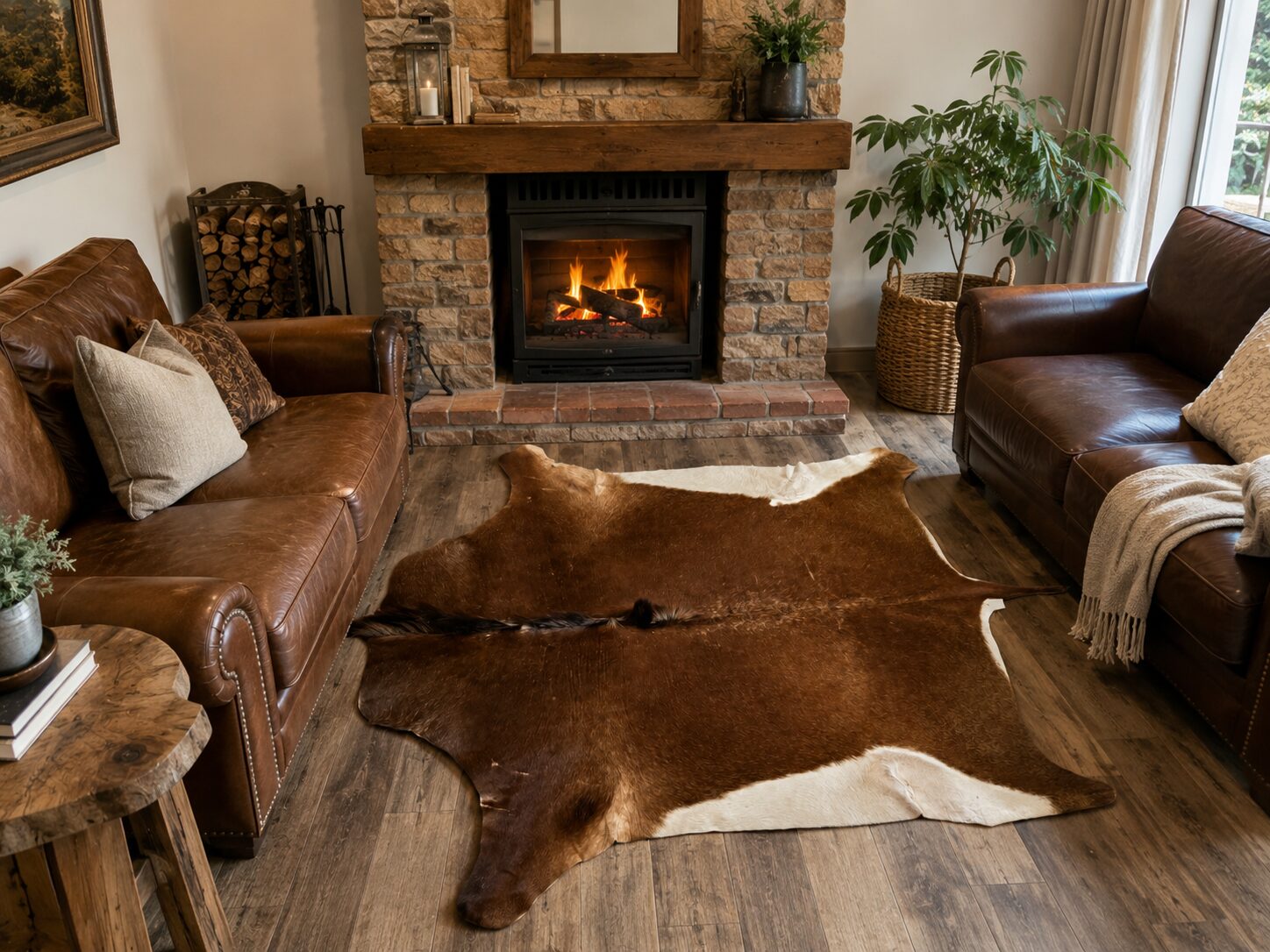 Genuine Sable Antelope Hide Rug with Natural Mane & Tail