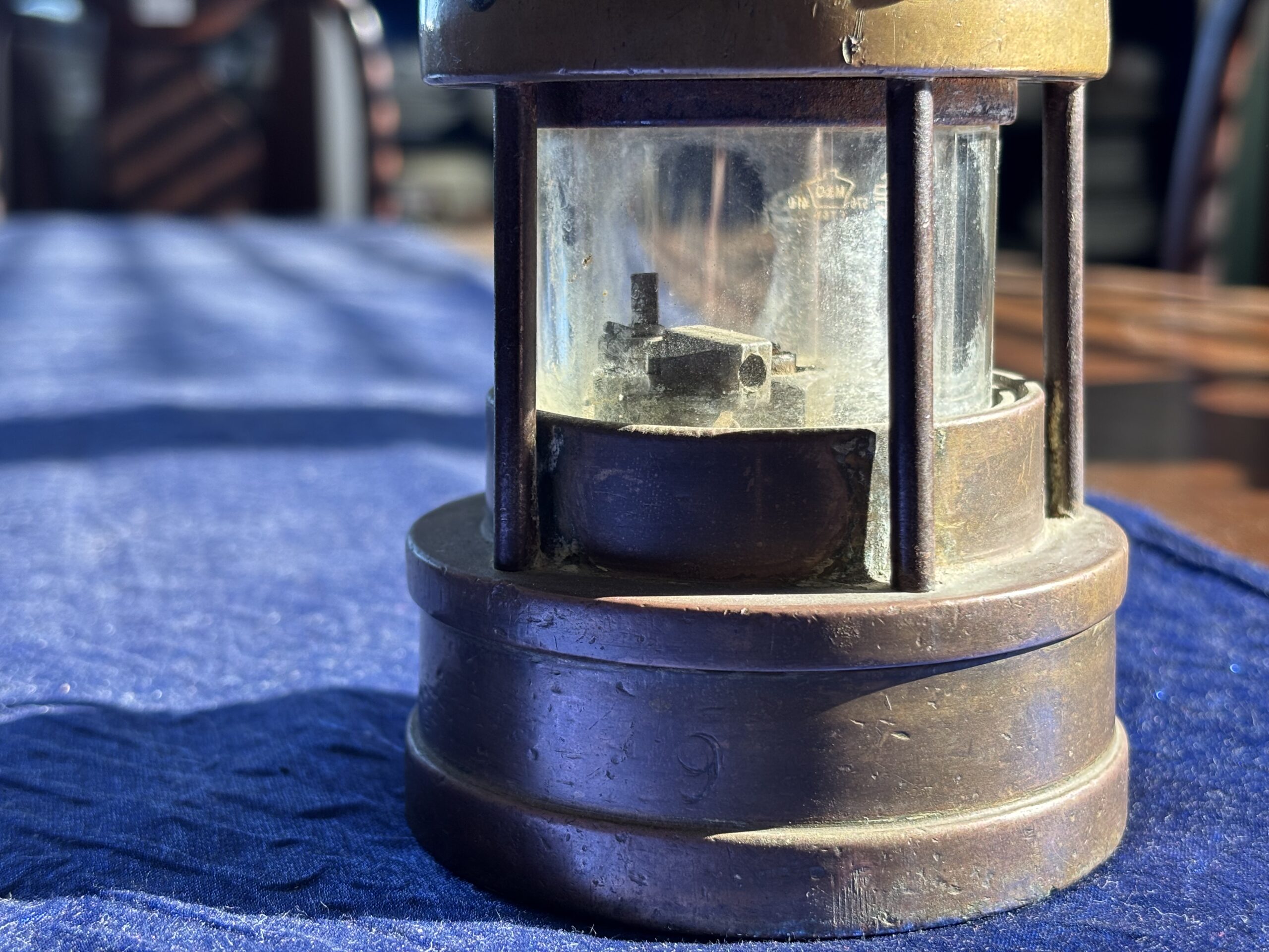 Victor Cambrian Type G2 Miner's Safety Lamp, Brass & Steel - Image 4