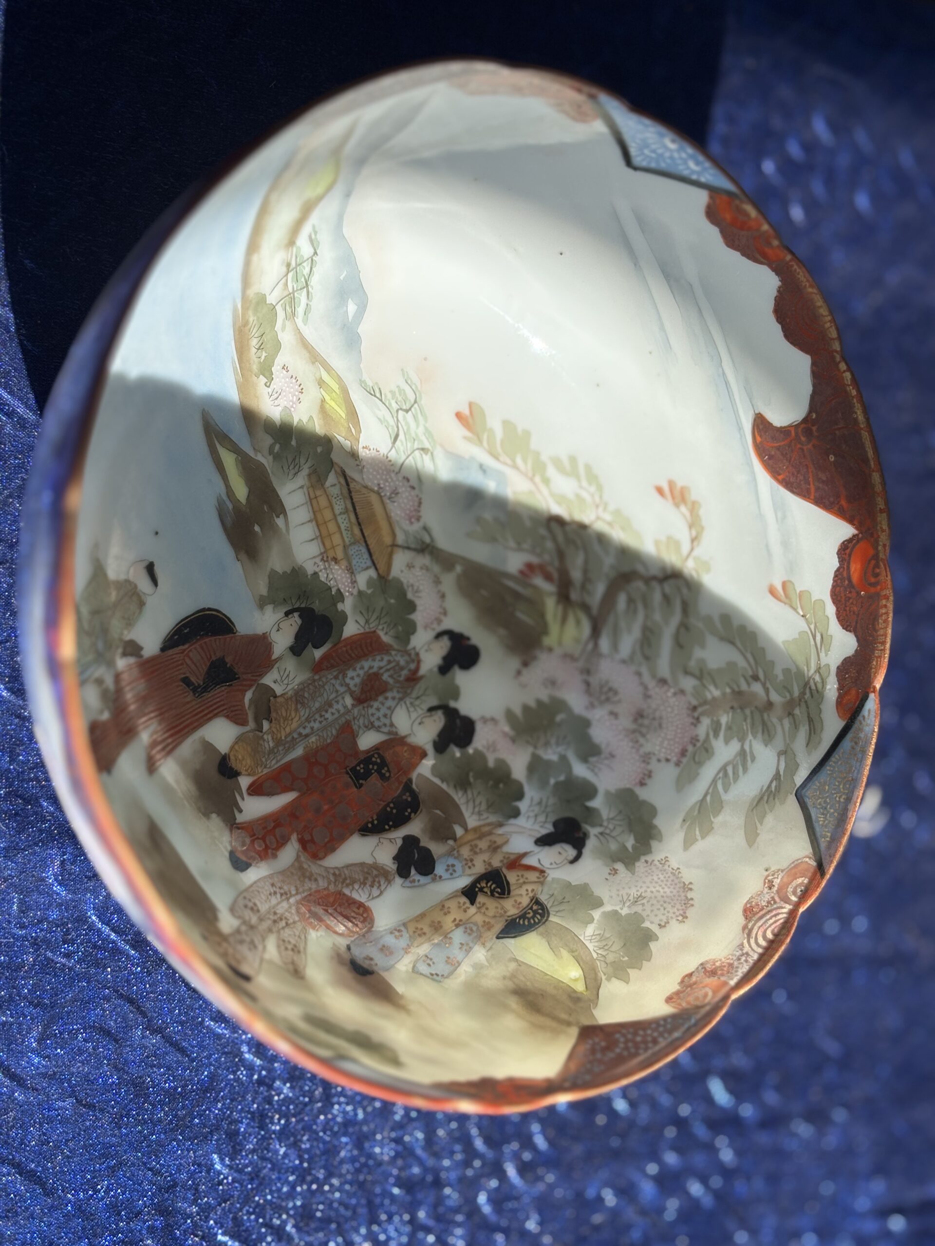 Vintage Japanese Eggshell Porcelain Geisha Tea Set, 21 Pieces - Image 6