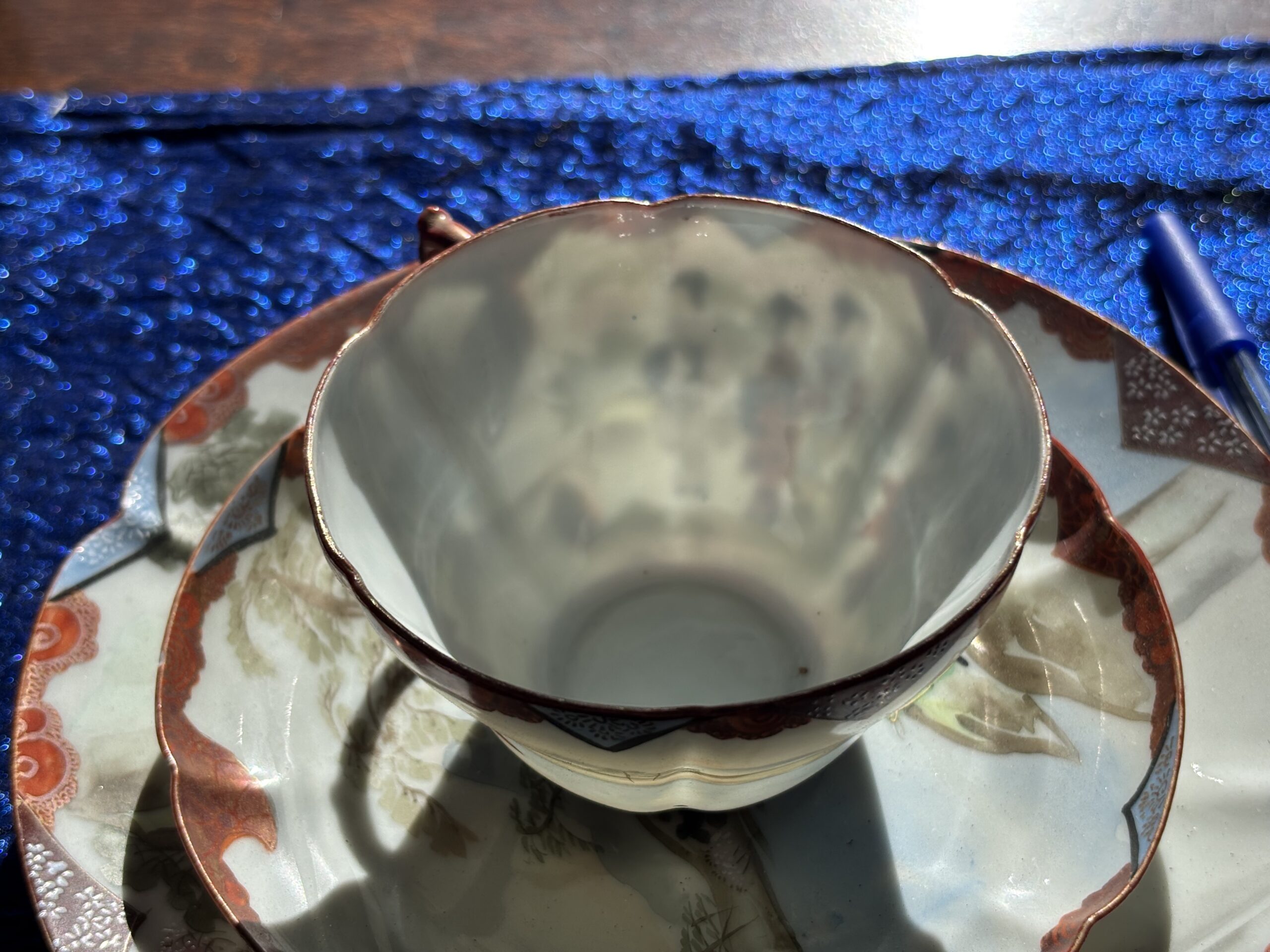 Vintage Japanese Eggshell Porcelain Geisha Tea Set, 21 Pieces - Image 4