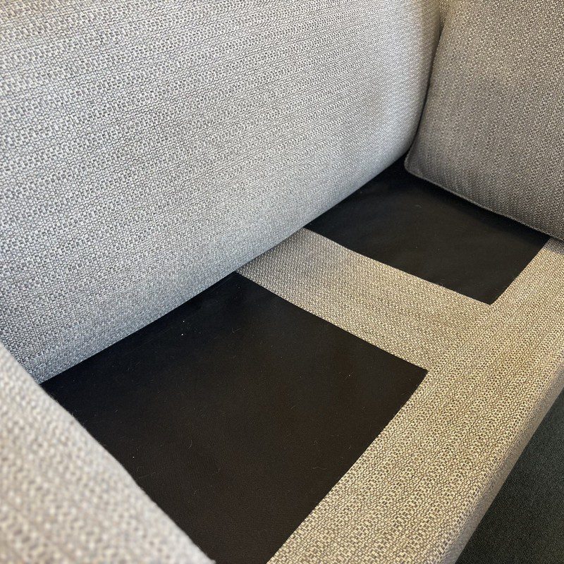 Contemporary Grey Upholstered 2-Seater Sofa - Image 2