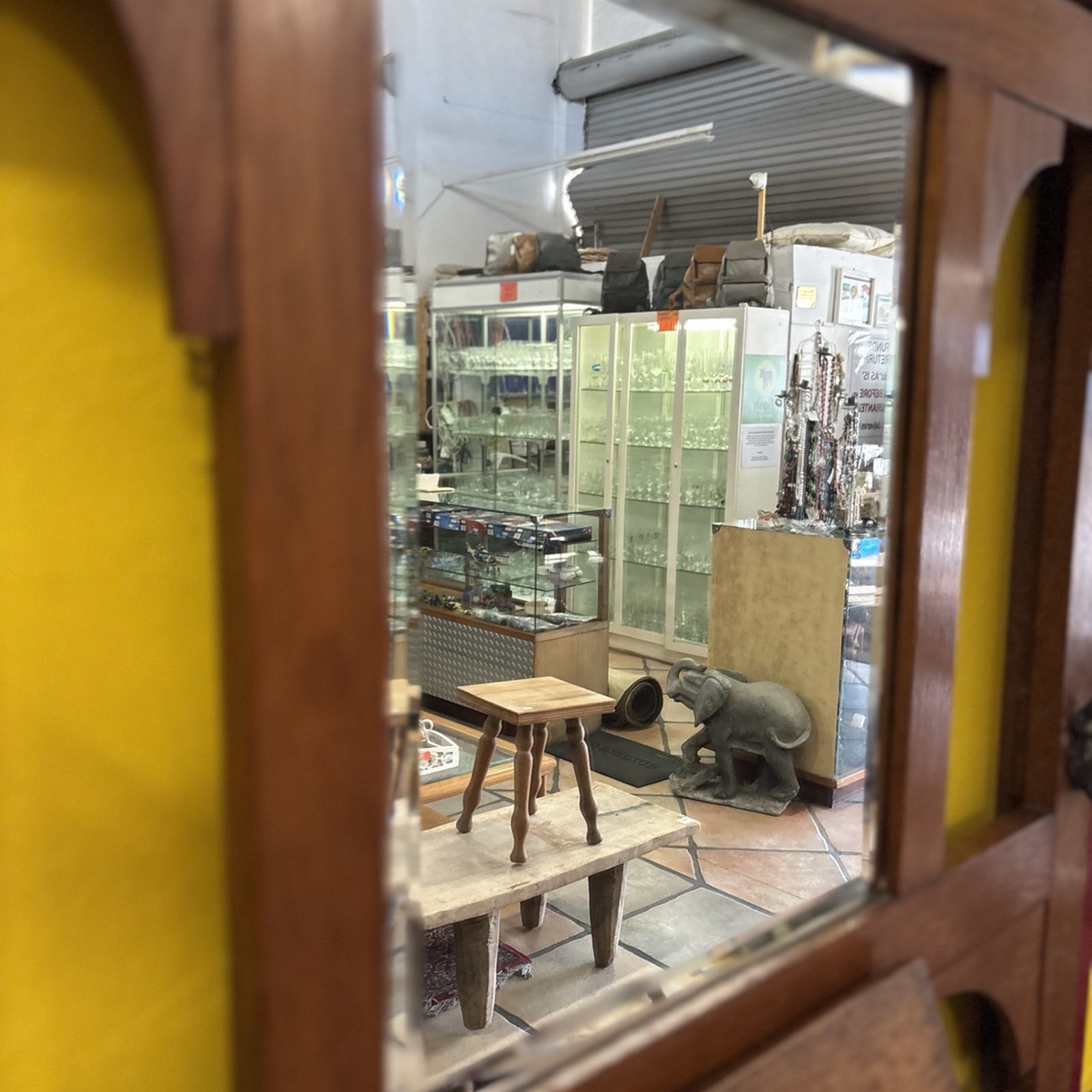 Oak Arts & Crafts Hall Stand with Mirror and Umbrella Tray - Image 4