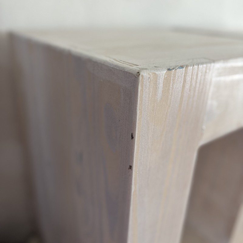 Pair of Whitewashed Wooden Pedestal Display Blocks - Image 5