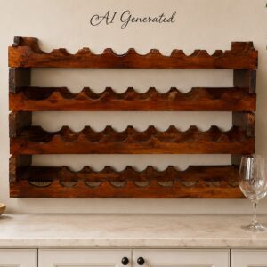Solid Wooden 4-Tier Wine Rack – Holds Multiple Bottles