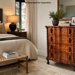 Antique-Style Barley Twist 4 Drawer Chest