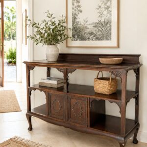 Mahogany Display Sideboard with Gallery Back
