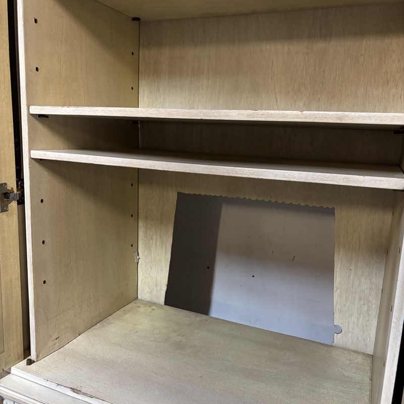 Large Cream Entertainment & Display Wall Unit - Image 8