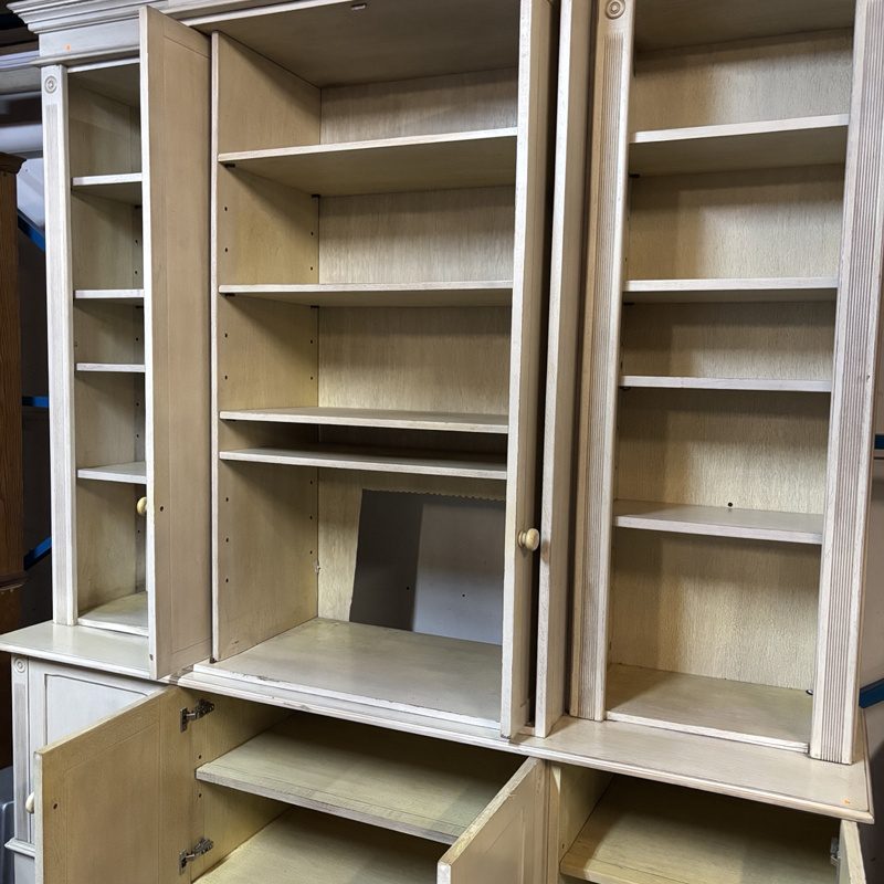 Large Cream Entertainment & Display Wall Unit - Image 4