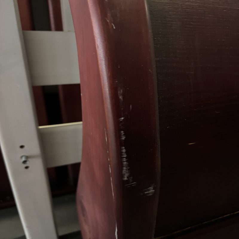 Mahogany King Sleigh Bed Frame (152cm) - Image 2
