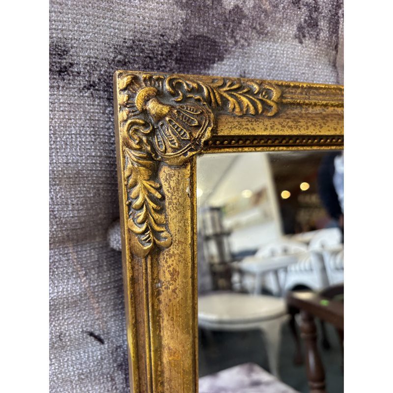 Vintage Rectangular Gilt Framed Mirror - Image 3