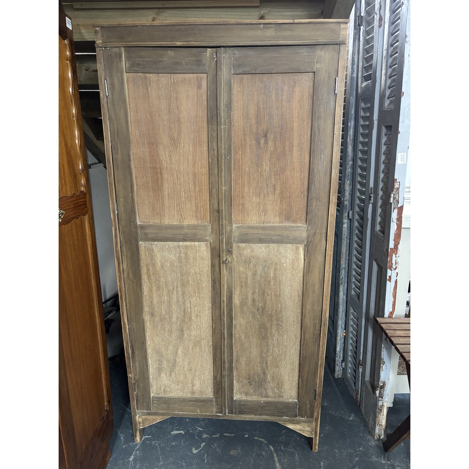 Rustic Solid Wood Two Door Storage Cupboard - Image 2
