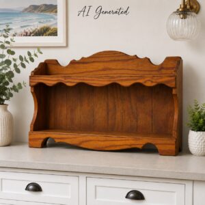 Solid Pine Wall Display Shelf