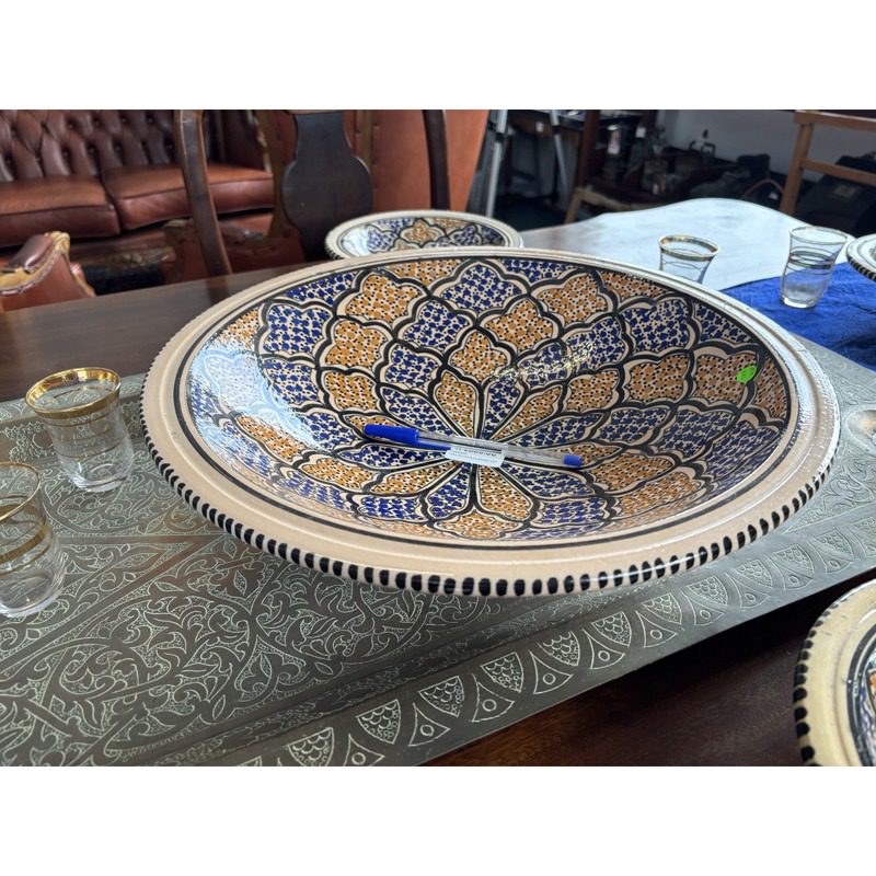 Hand-Painted Tunisian Ceramic Serving Set with Serving Platter - Image 5