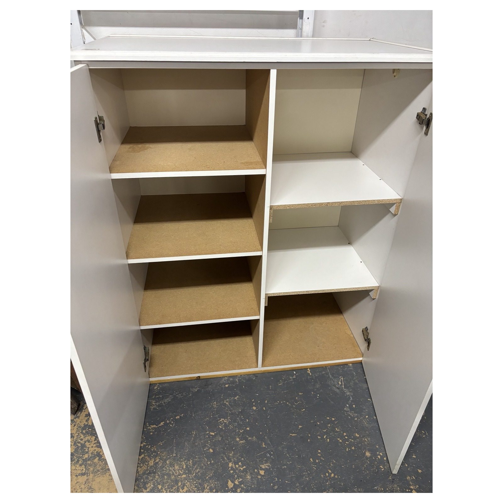 White 2 Door Storage Cabinet with Fish Knobs - Image 2